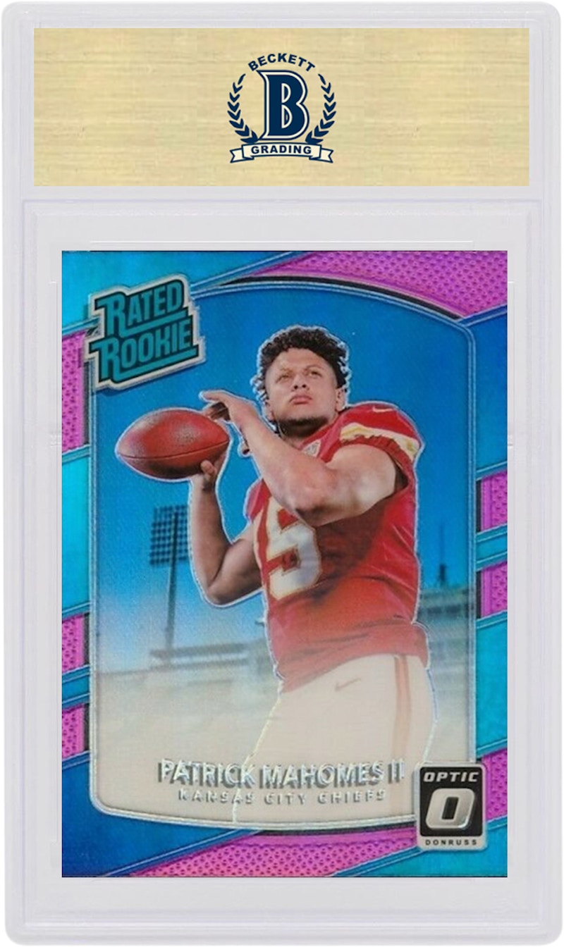 Patrick Mahomes 2017 Panini Donruss Optic Rookie Pink #177 (PSA or BGS Graded)
