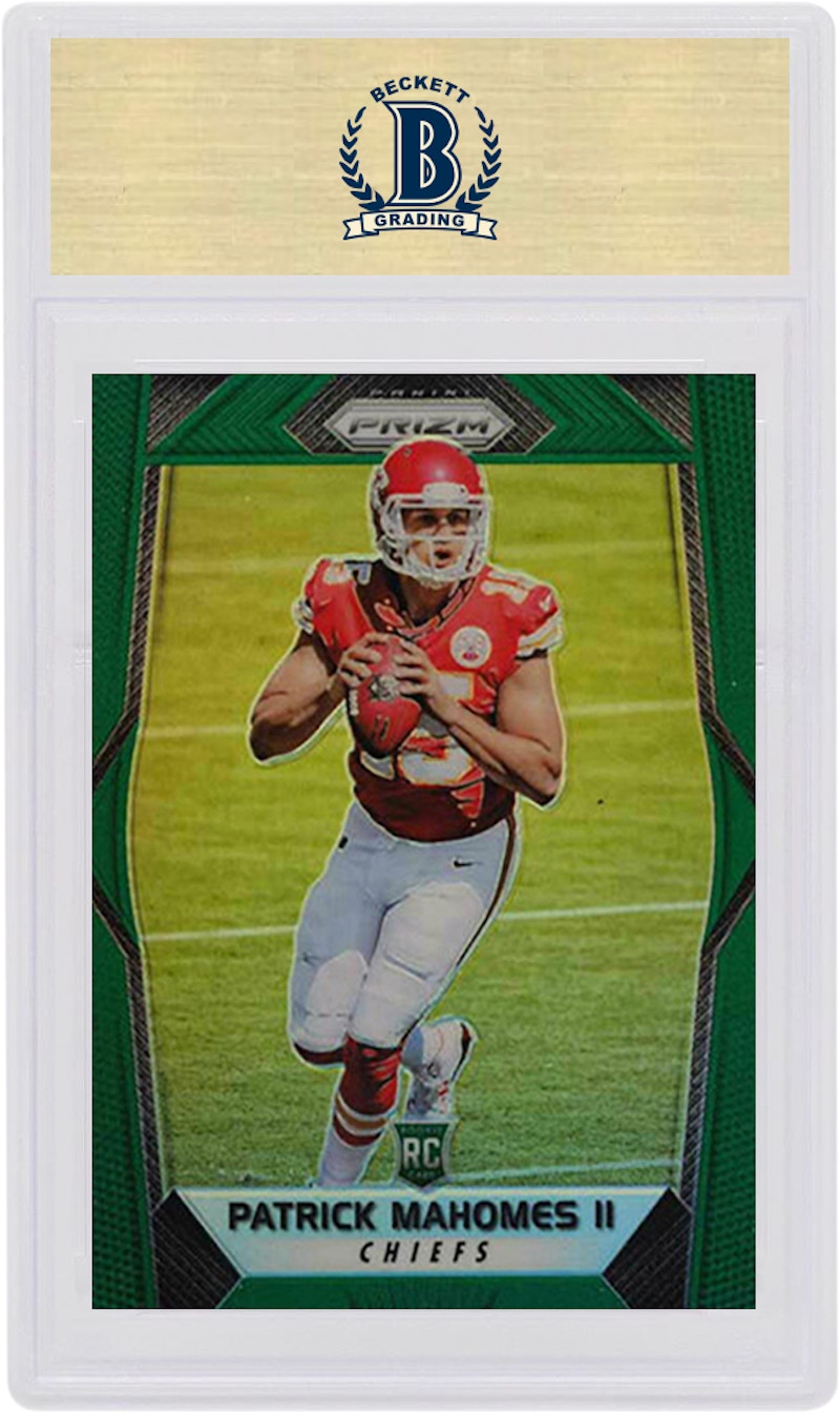 Patrick Mahomes 2017 Panini Prizm Rookie Green #269 (PSA or BGS Graded)