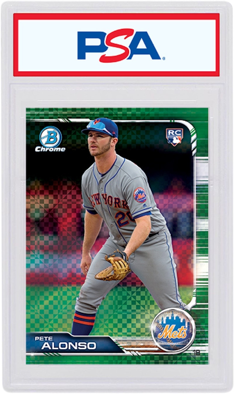 Pete Alonso 2019 Bowman Chrome X Rookie Green X-Fractor /31 #48 (PSA or BGS Graded)