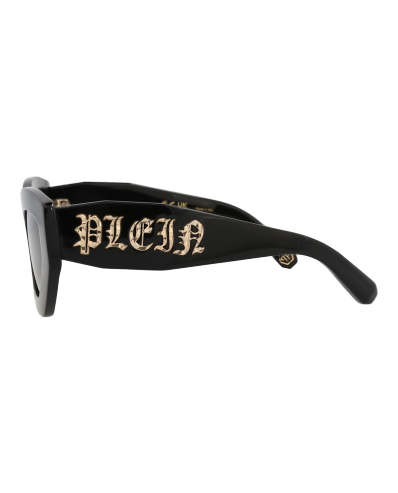 Philipp Plein Cat Eye-Frame Acetate Sunglasses Black Black Green (SPP099M-55-0700)