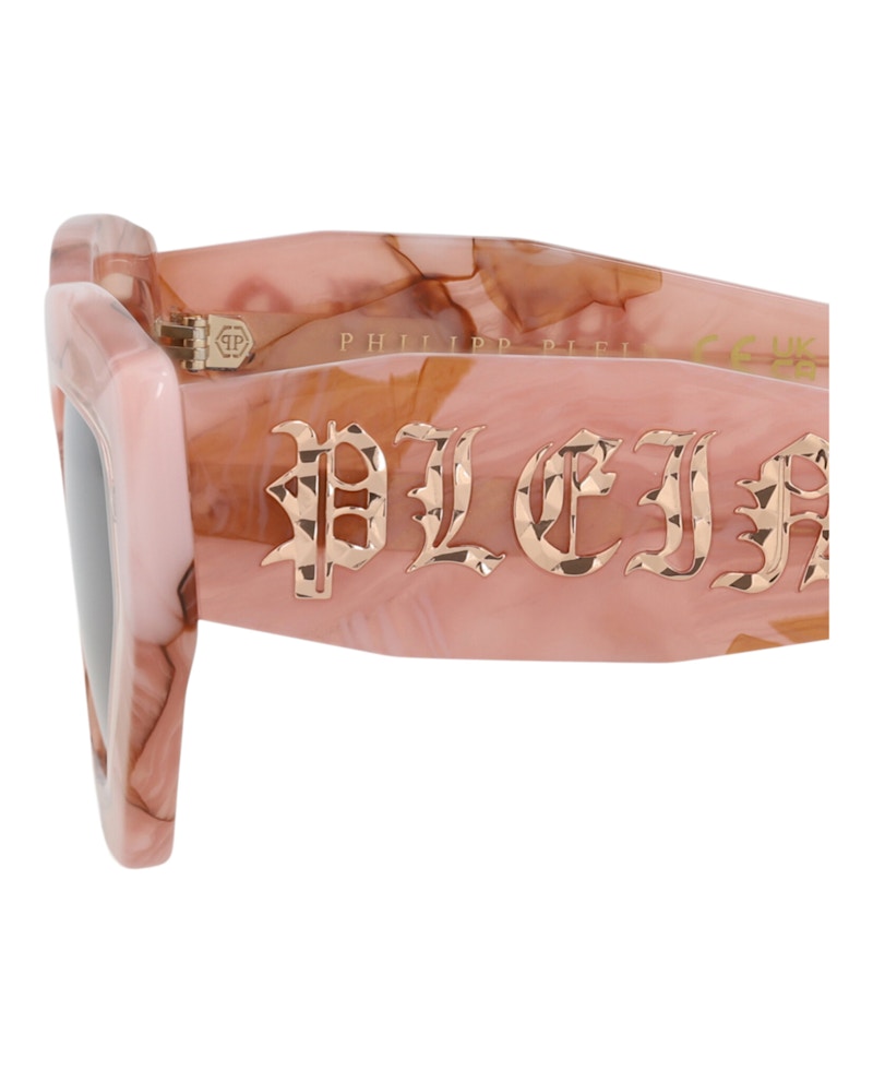 Philipp Plein Cat Eye-Frame Acetate Sunglasses Pink Pink Brown (SPP099M-55-06Z8)