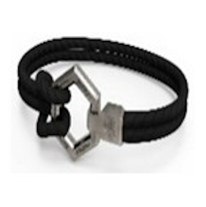 Philipp Plein Hexagon Calf Leather Bracelet Stainless Steel