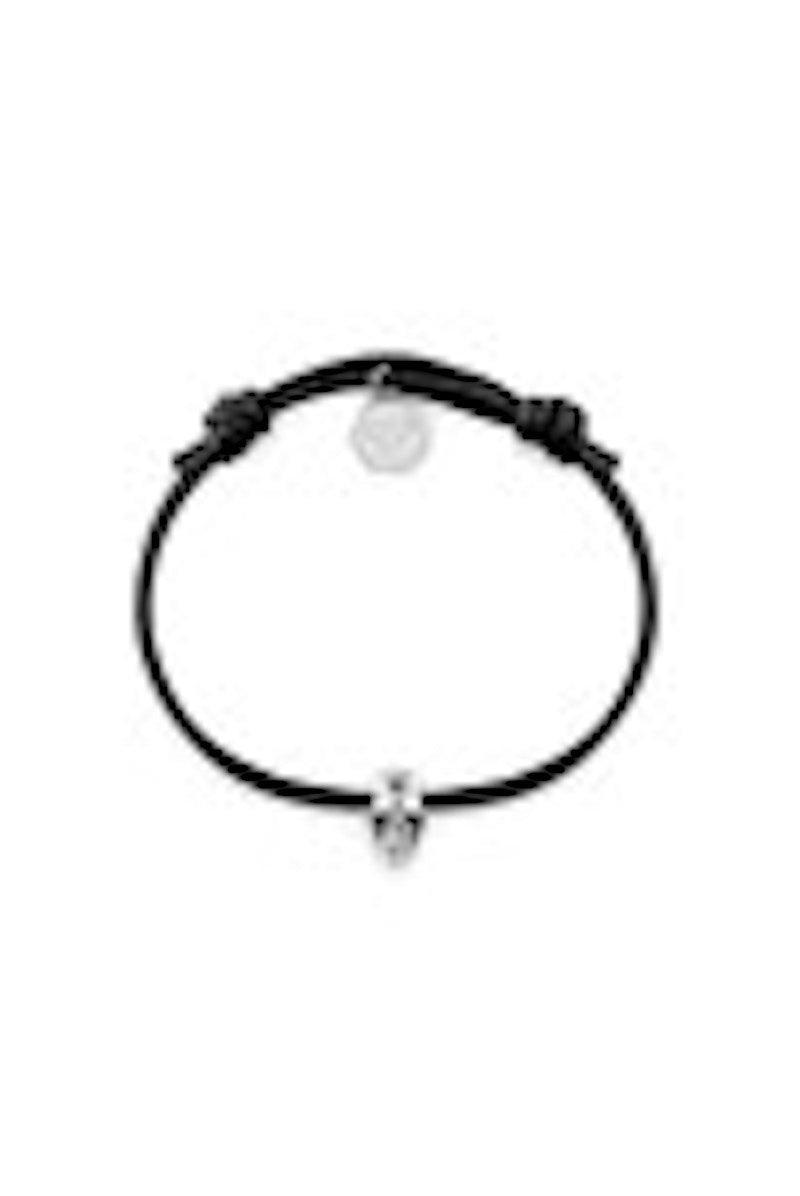 Philipp Plein Linked Cotton Cord Bracelet Stainless Steel