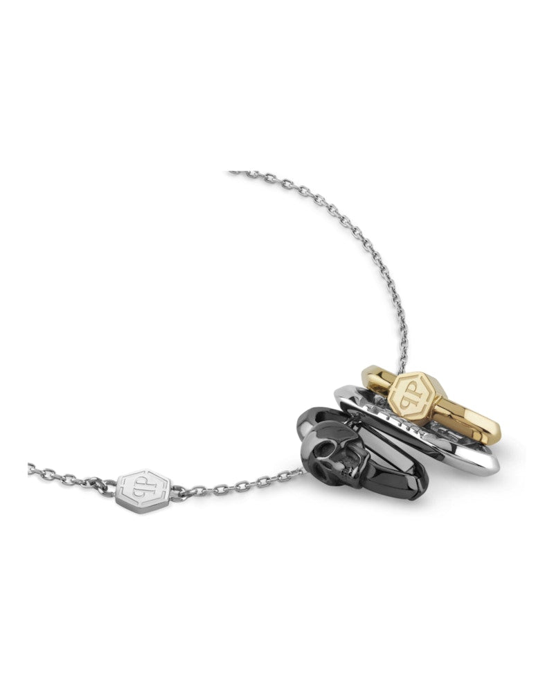 Philipp Plein Plein Edge Cable Chain Necklace Two Tone