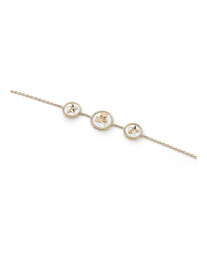 Philipp Plein Plein Mini Logo Cable Chain Bracelet Gold