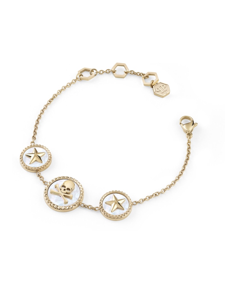 Philipp Plein Plein Mini Logo Cable Chain Bracelet Gold