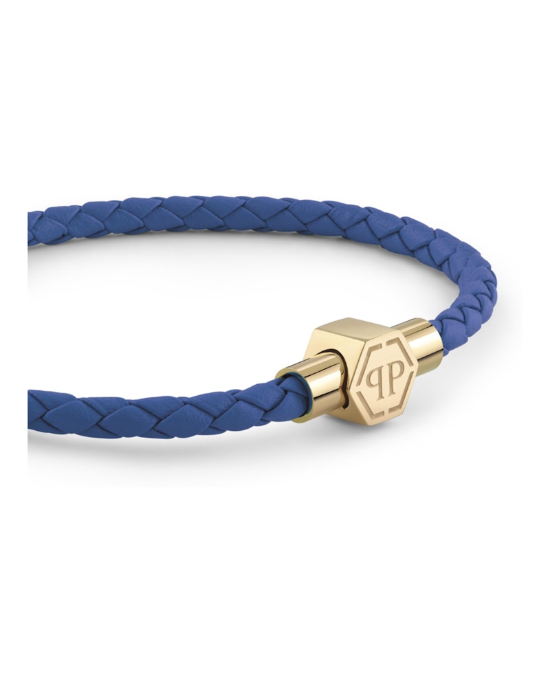 Philipp Plein Plein Tag Calf Leather Bracelet Gold