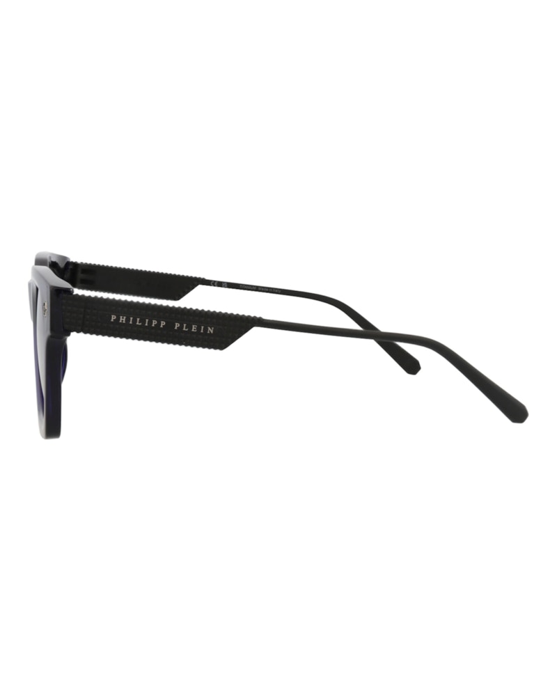 Philipp Plein Square-Frame Acetate Sunglasses Blue Black Smoke (SPP105M-50-0T31)