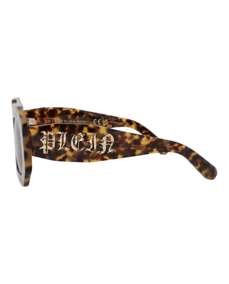 Philipp Plein Square-Frame Acetate Sunglasses Havana Havana Violet (SPP098M-53-0778)