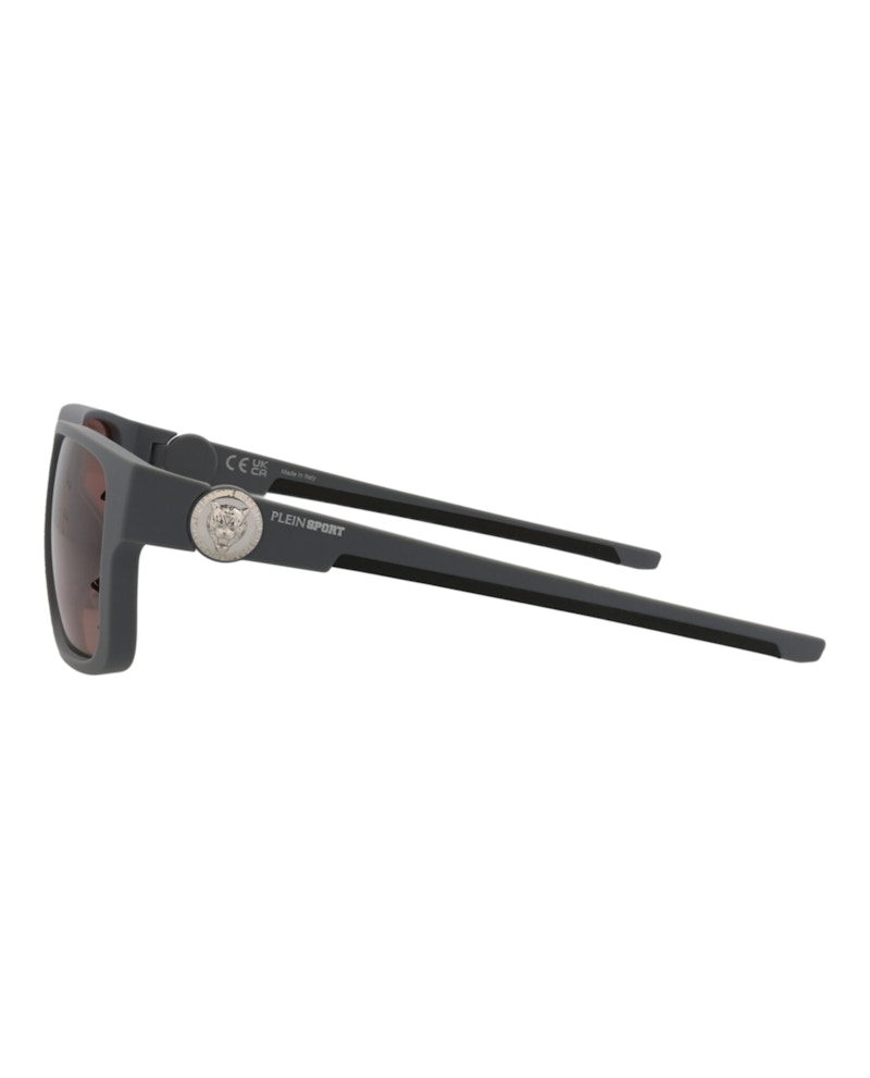 Philipp Plein Square-Frame Injection Sunglasses Grey Grey Pink (SSP004-57-507P)
