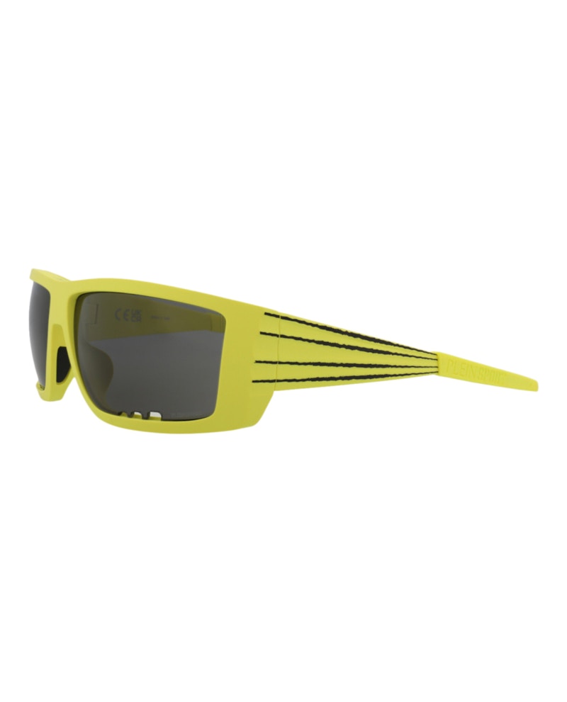 Philipp Plein Square-Frame Injection Sunglasses Yellow Yellow Smoke (SSP003-64-0YLW)