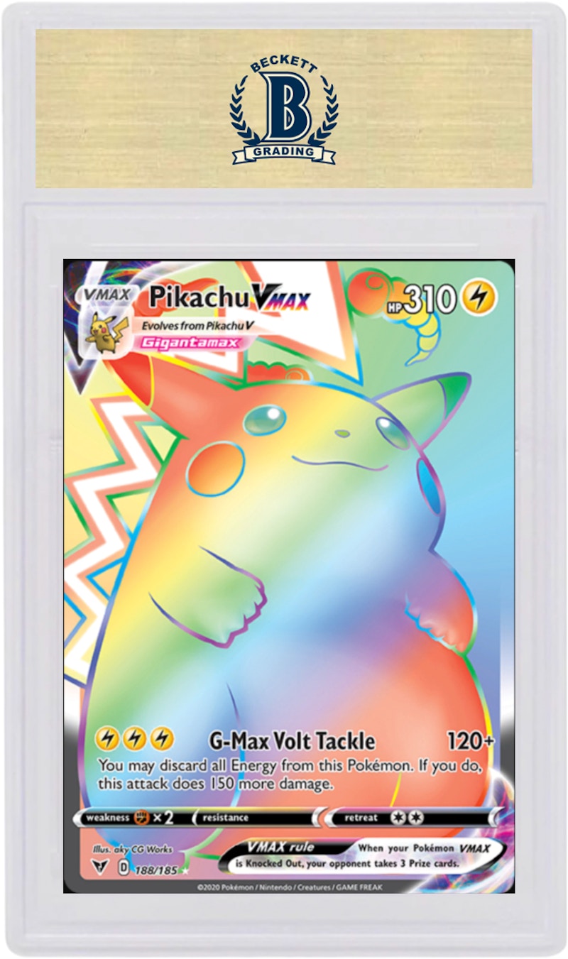 Pikachu VMAX-Full Art Secret Rare 2020 Pokemon TCG Sword & Shield Vivid Voltage #188/185 (PSA or BGS Graded)