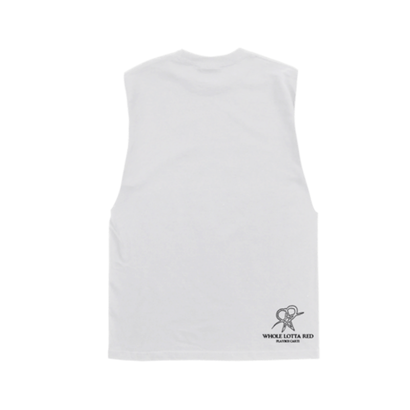 Playboi Carti Cross Sleeveless Tee White
