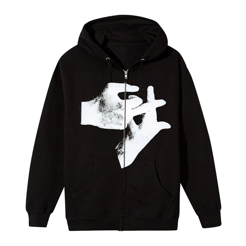 Playboi Carti Hands Zip Up Hoodie Black