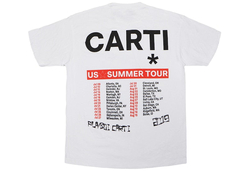 Playboi Carti Middle Finger Tee White