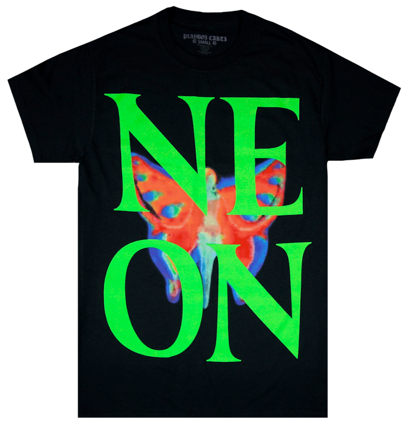 Playboi Carti Neon Tour Butterfly T-shirt Black