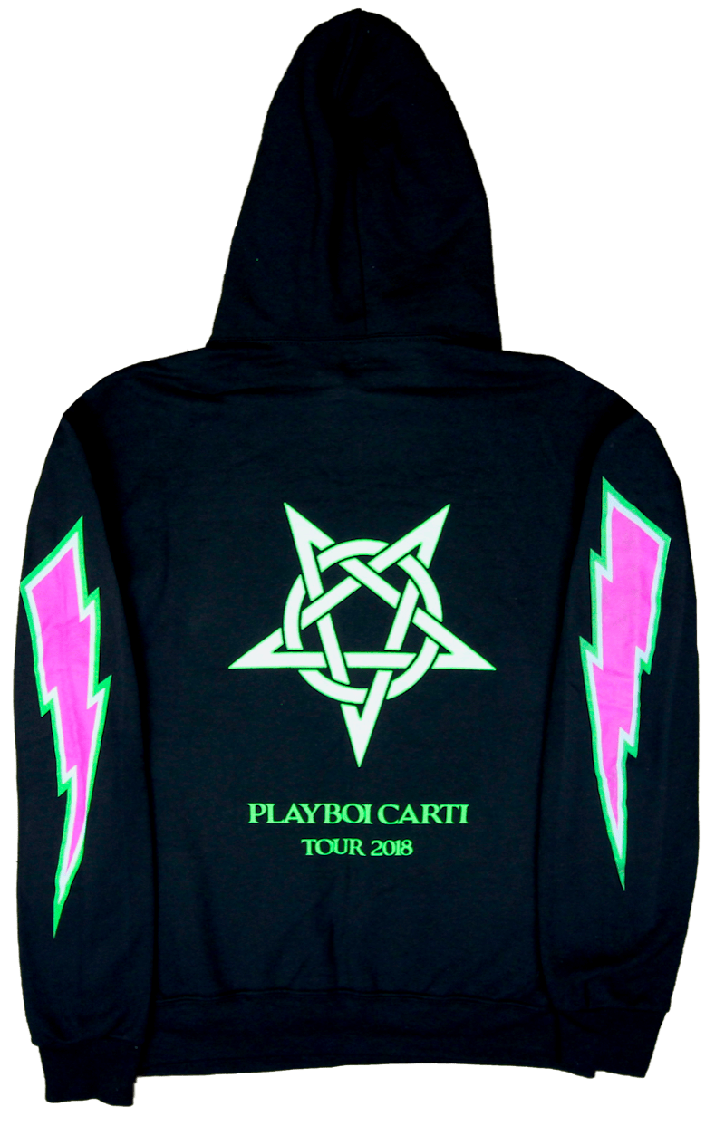 Playboi Carti Neon Tour Demon Hoodie Black