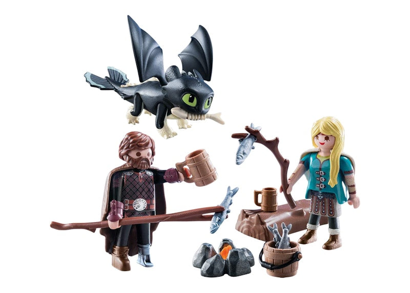 Playmobil Dream Works Dragons Hiccup, Astrid and Dragon Set 70040