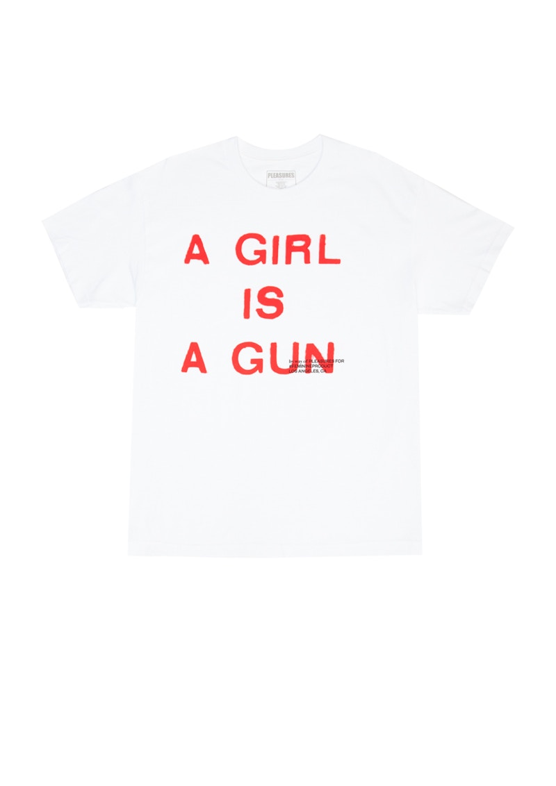 Pleasures A Girl is a Gun T-shirt White