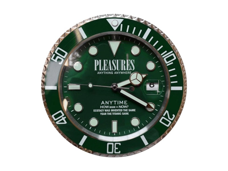 Pleasures Anytime Clock Green