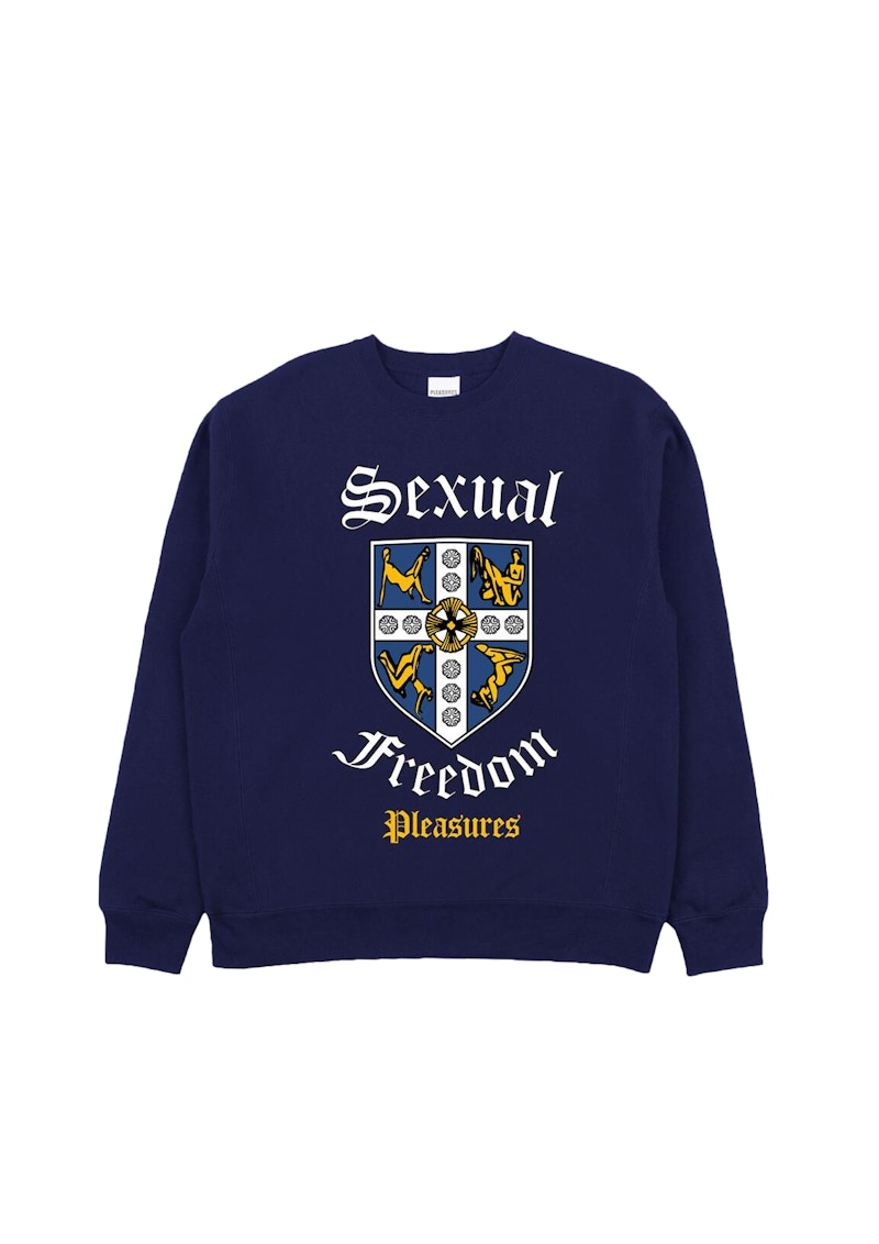 Pleasures Educated Crewnewck Sweatshirt Navy