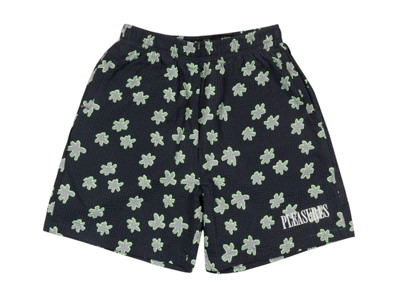 Pleasures Floral Seersucker Shorts Black