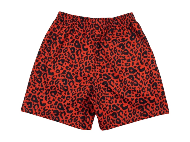 Pleasures Leopard Active Shorts Red
