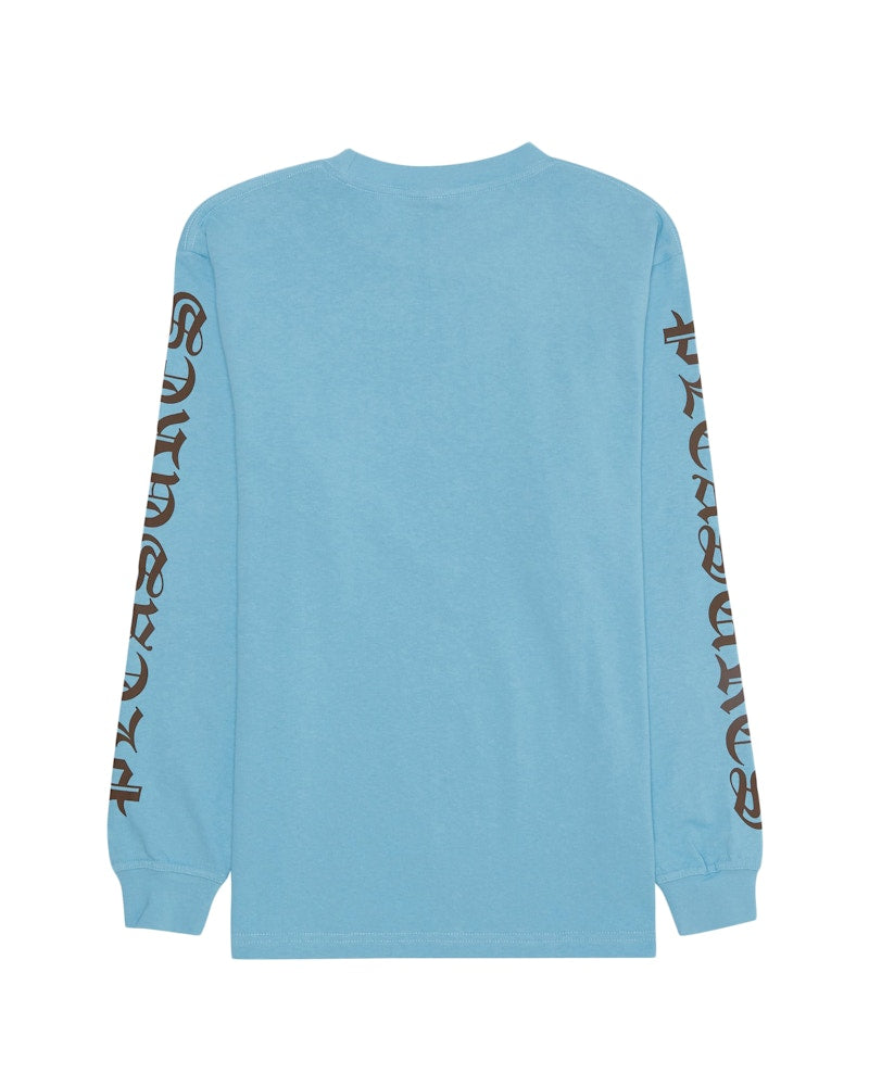 Pleasures Old E Heavyweight Long Sleeve Shirt Blue