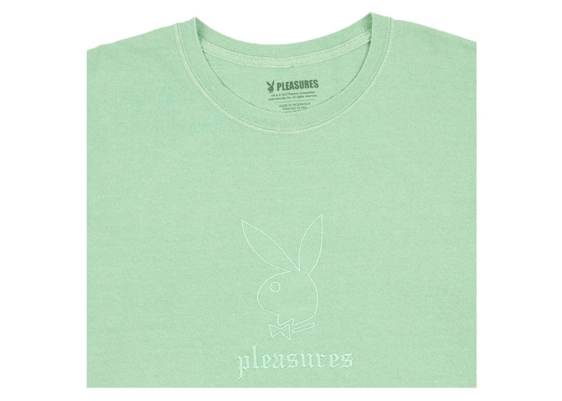 Pleasures x Playboy Entertainment Pigment Dye T-Shirt Green