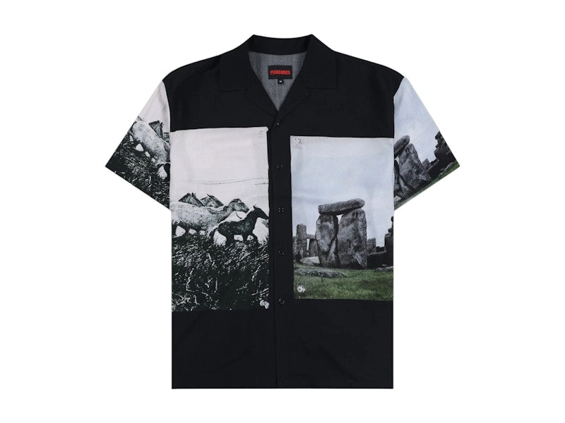 Pleasures Stone Horse Button Down Shirt Black