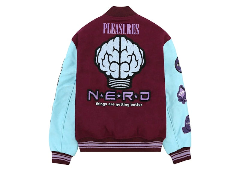 Pleasures x N.E.R.D Varsity Jacket Purple