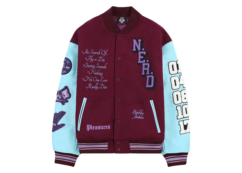 Pleasures x N.E.R.D Varsity Jacket Purple