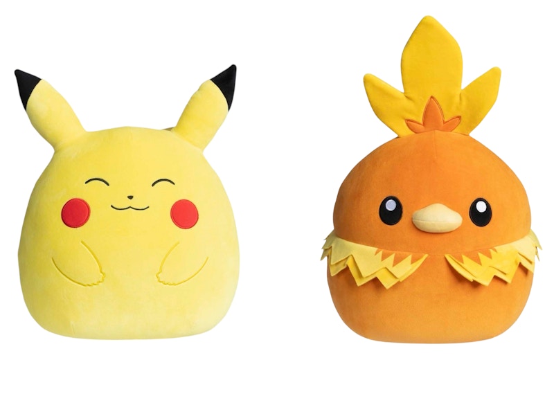 Pokemon Center Cheery Pikachu & Torchic Squishmallows 12 inch Plush Set