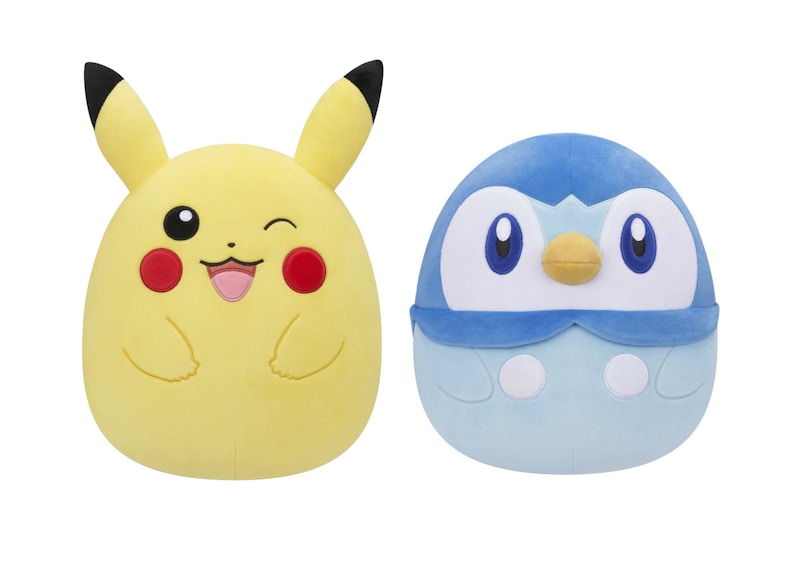 Pokemon Center Pikachu & Piplup 12 IN Squishmallows Plush Set of 2