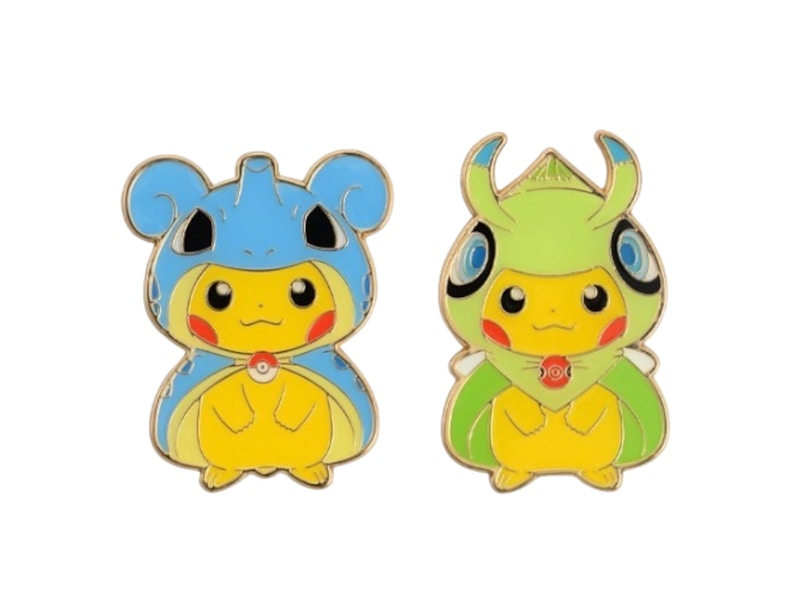 Pokemon Center Singapore 1st Anniversary 2020 Costume Pikachu Lapras & Celebi (Singapore Exclusive) Pin