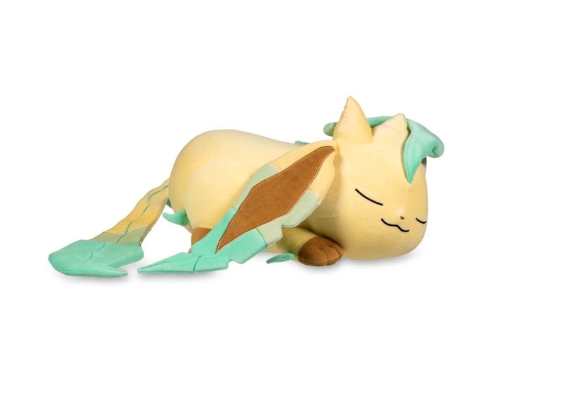 Pokemon Center Sleeping Leafeon Poké Plush 16 IN