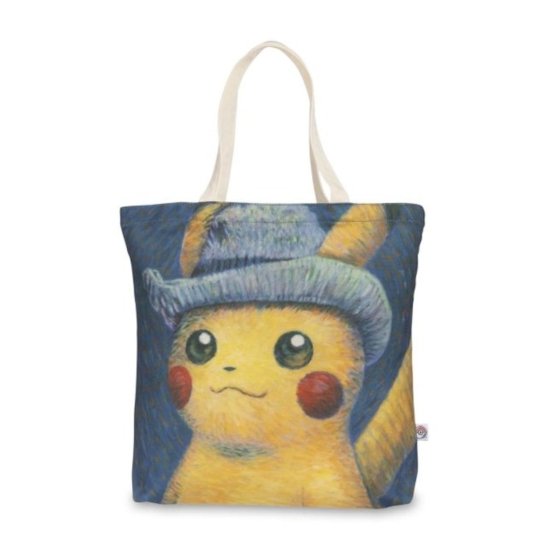 Pokemon Center x Van Gogh Museum: Pikachu Inspired by Self-Portrait with Grey Felt Hat Canvas Tote