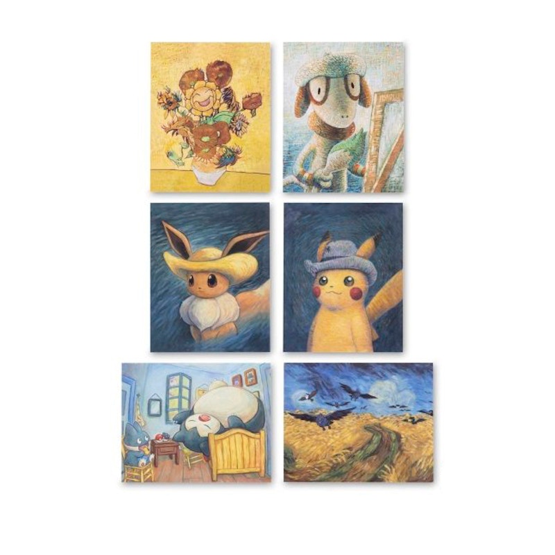 Pokemon Center x Van Gogh Museum: Pokemon Inspired by Paintings 6 Pack Posters