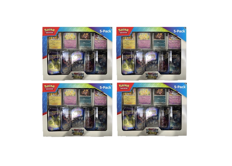 Pokémon Paldean Fates Costco 5 Mini Tin Bundle 4x Lot (Tin Art Mary Vary)