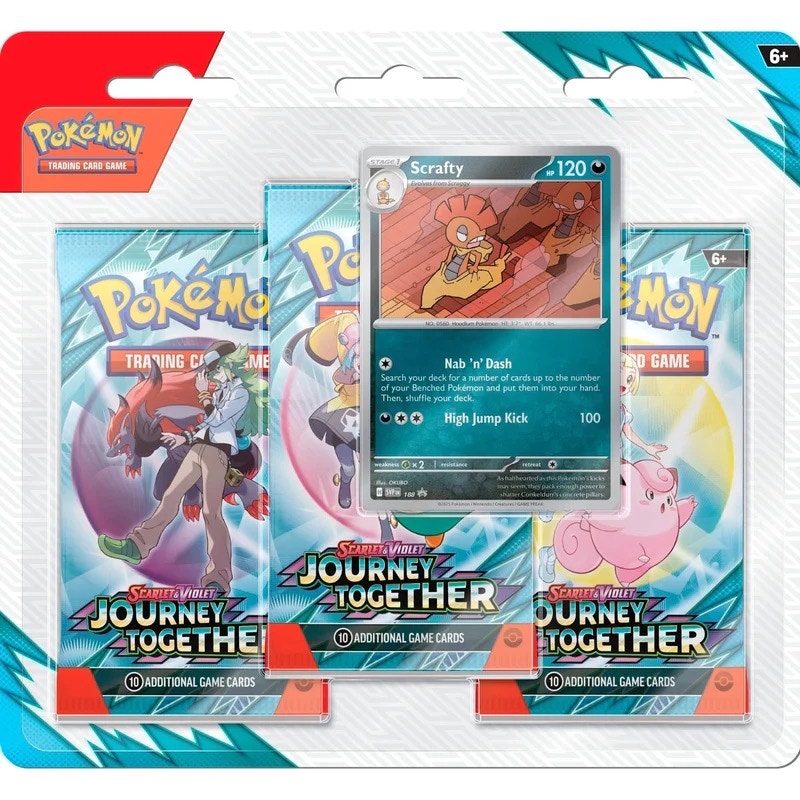 Pokèmon Scarlet & Violet Journey Together Scrafty 3 Booster Blister Pack