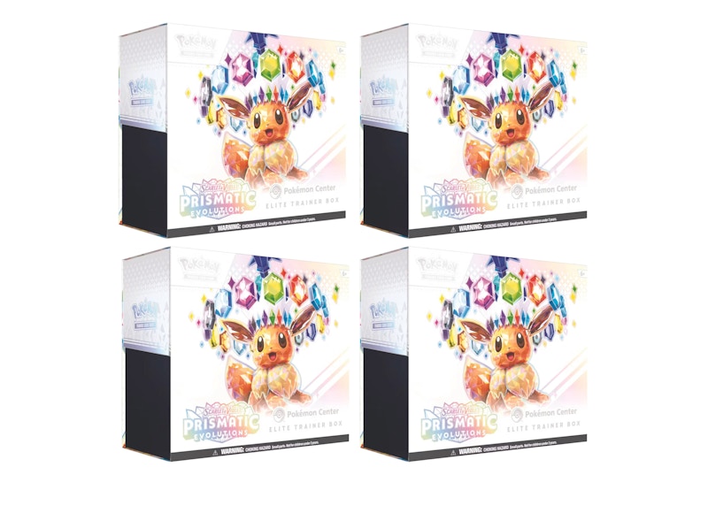 Pokémon Scarlet & Violet Prismatic Evolutions Pokemon Center Elite Trainer Box 4x Lot