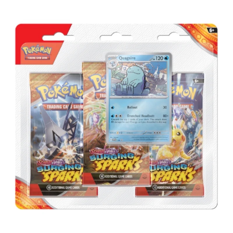 Pokèmon Scarlet & Violet Surging Sparks Quagsire Promo 3 Booster Blister Pack