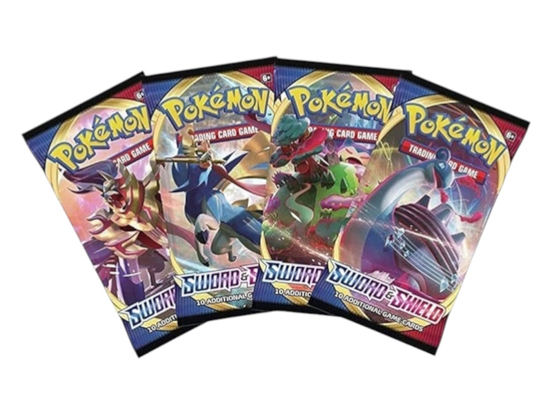 Pokémon Sword & Shield Base Set Booster Pack 4x Lot (Artwork May Vary)