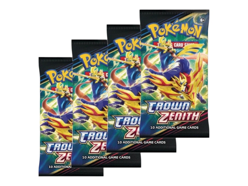 Pokémon Sword & Shield Crown Zenith Booster Pack 4x Lot (Artwork May Vary)