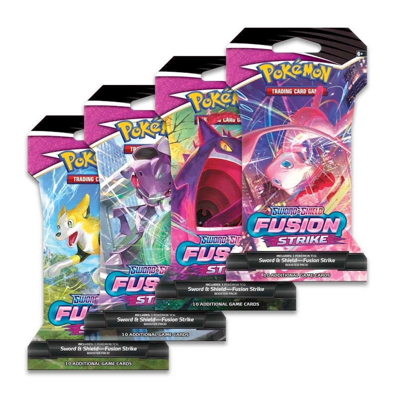 Pokémon Sword & Shield Fusion Strike Sleeved Booster Pack 10x Lot