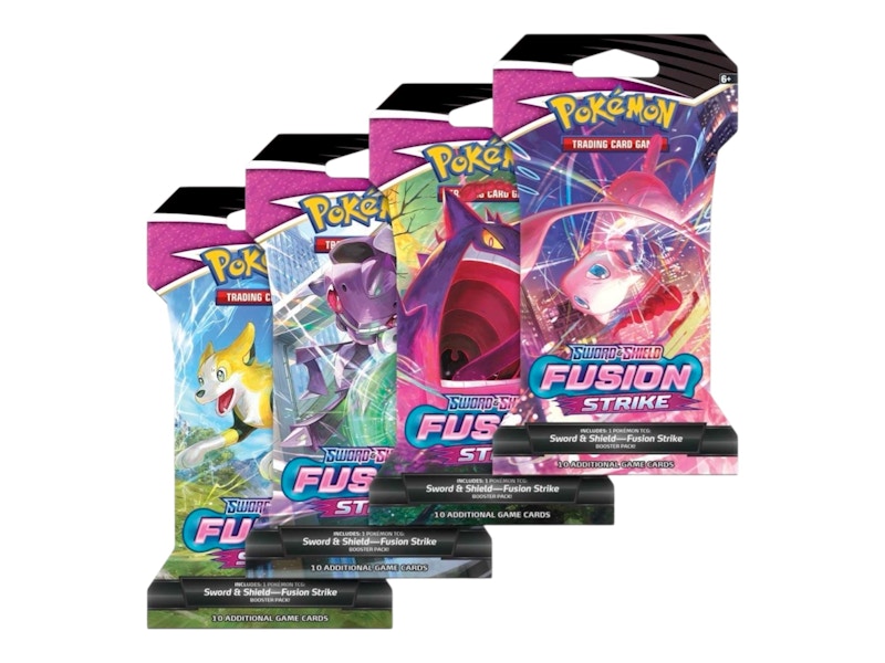 Pokémon Sword & Shield Fusion Strike Sleeved Booster Pack 4x Lot (Artwork May Vary)