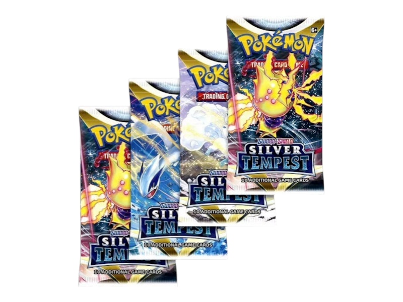 Pokémon Sword & Shield Silver Tempest Booster Pack 4x Lot (Artwork May Vary)