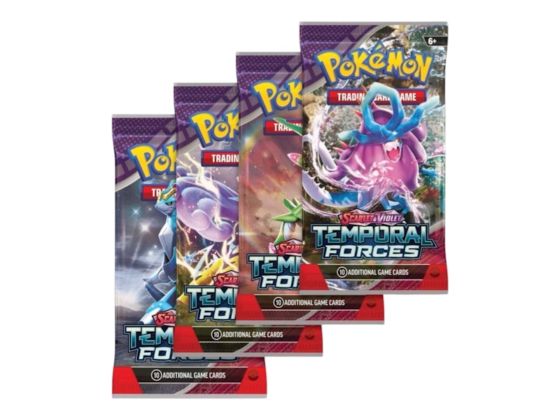 Pokémon Sword & Shield Temporal Forces Booster Pack 4x Lot (Artwork May Vary)