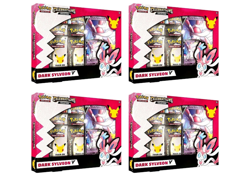 Pokémon TCG 25th Anniversary Celebrations V Box Dark Sylveon V 4x Lot