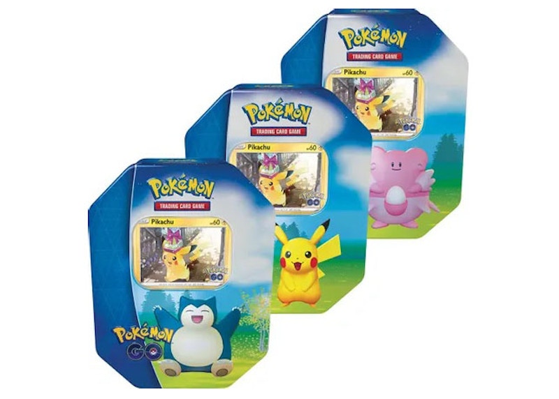 Pokémon TCG Pokémon GO Pikachu, Snorlax & Blissey Gift Tin 3x Bundle
